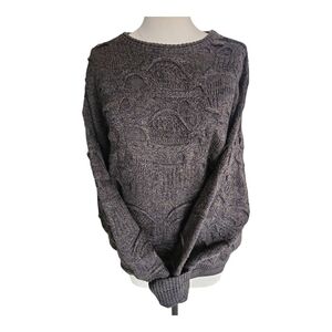 Vintage Florence Tricot 3D Coogi‑Style Sweater – Size M Cotton‑Blend